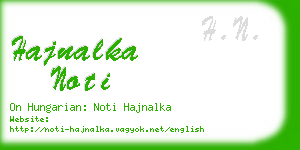 hajnalka noti business card